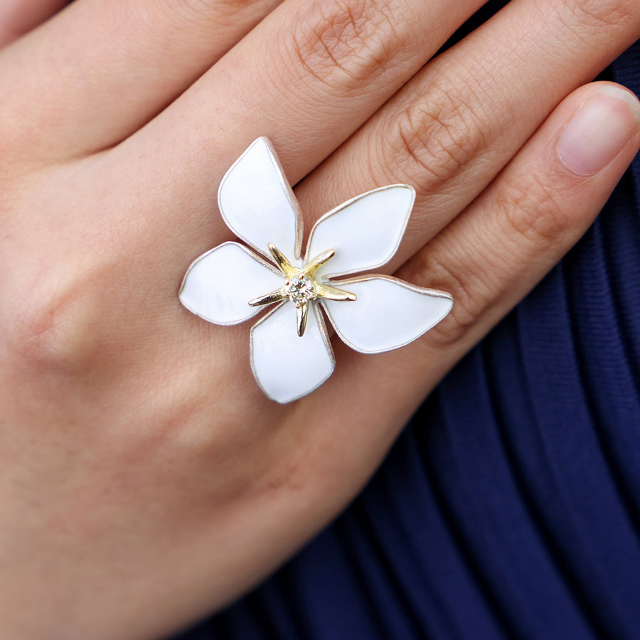 Gardenia Ring - Diamond - /K18